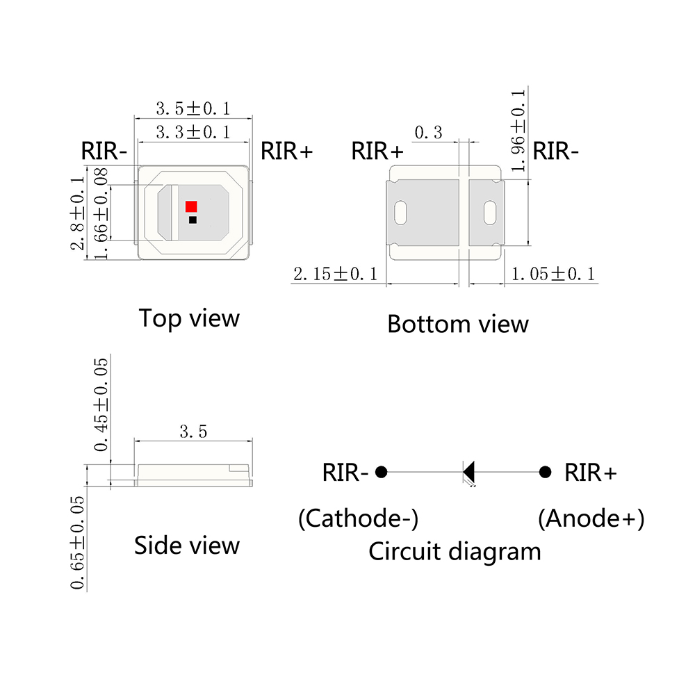 2835 패치 655-855nm 적외선 의료 미용 LED 비즈