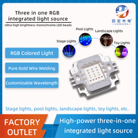 맞춤형 17W 고출력 RGB 스테이지 라이트, 수족관 조명 3 개 높은 밝기 풀 컬러 통합 광원