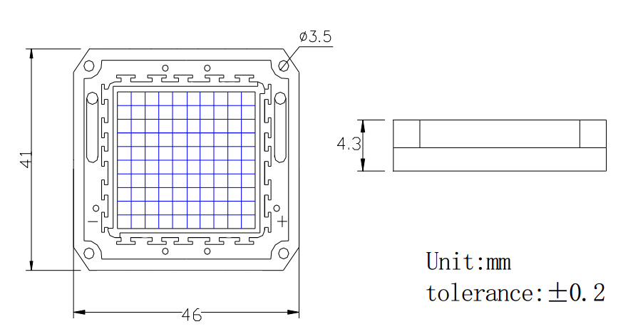  Z1C Z3C 구리 프레임 20W 30W 40W 50W 100W UV 365-370NM 390-425NM LED COB