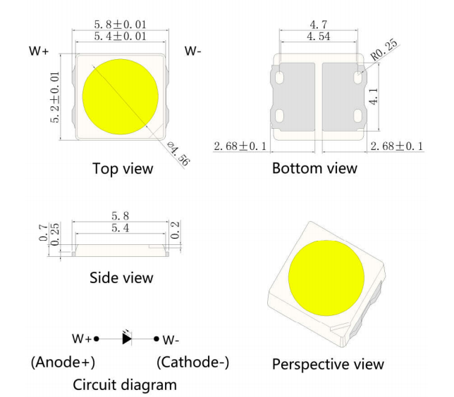 5W 5050 SMD 5000K 전체 스펙트럼 LED