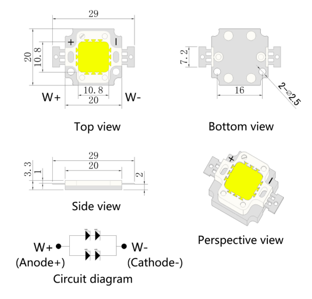 5W 백색광 통합 모듈 Led